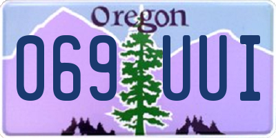 OR license plate 069UUI