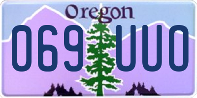 OR license plate 069UUO