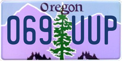 OR license plate 069UUP
