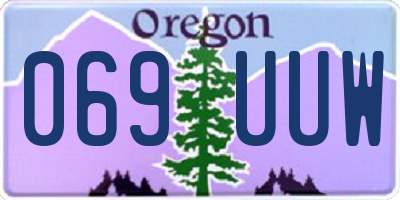OR license plate 069UUW
