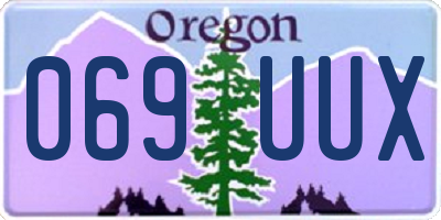 OR license plate 069UUX