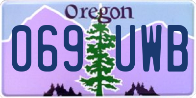 OR license plate 069UWB
