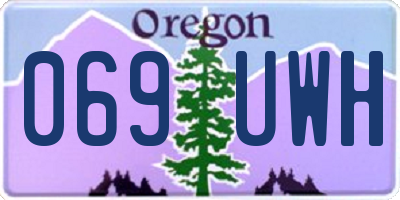 OR license plate 069UWH