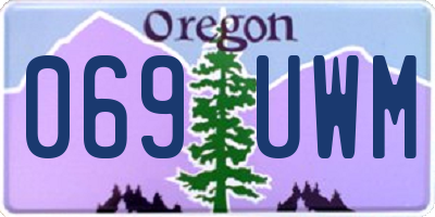 OR license plate 069UWM