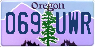 OR license plate 069UWR