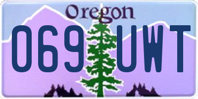 OR license plate 069UWT
