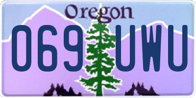 OR license plate 069UWU
