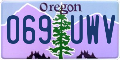 OR license plate 069UWV