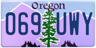 OR license plate 069UWY