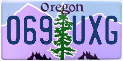 OR license plate 069UXG
