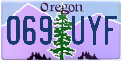 OR license plate 069UYF