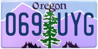 OR license plate 069UYG