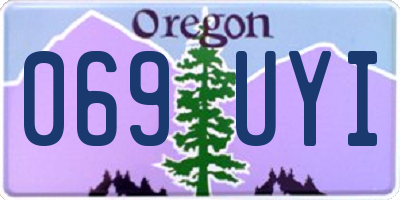 OR license plate 069UYI