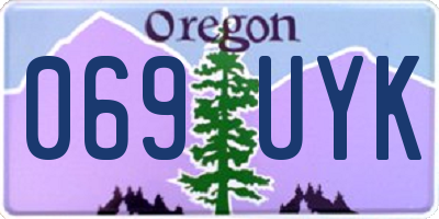 OR license plate 069UYK