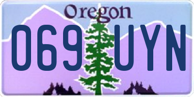 OR license plate 069UYN