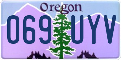 OR license plate 069UYV