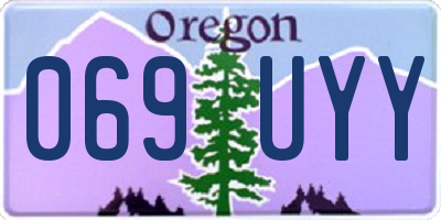 OR license plate 069UYY