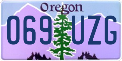 OR license plate 069UZG
