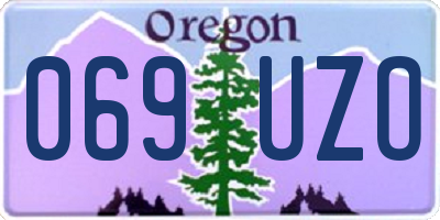 OR license plate 069UZO