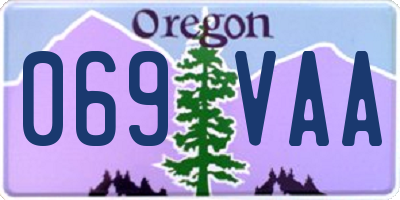 OR license plate 069VAA