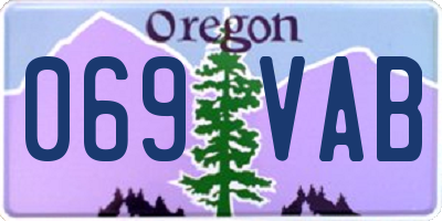 OR license plate 069VAB