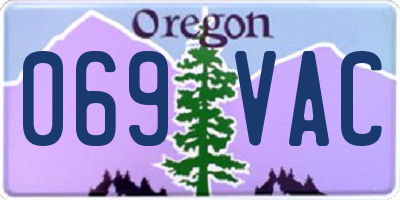 OR license plate 069VAC
