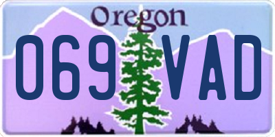 OR license plate 069VAD