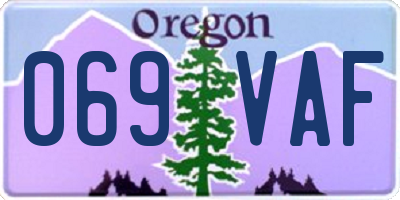 OR license plate 069VAF