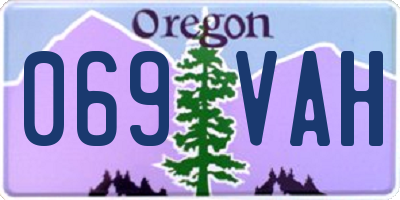 OR license plate 069VAH