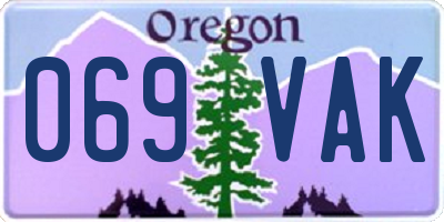 OR license plate 069VAK