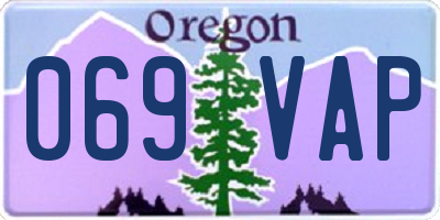 OR license plate 069VAP