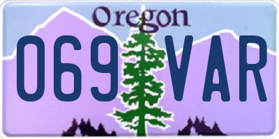 OR license plate 069VAR