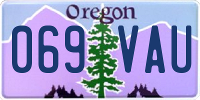 OR license plate 069VAU