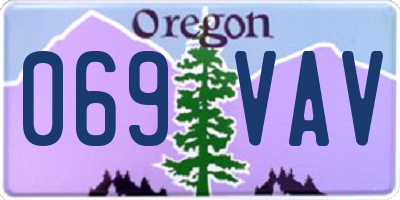 OR license plate 069VAV