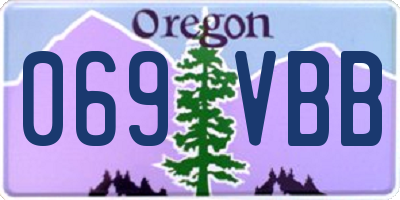 OR license plate 069VBB