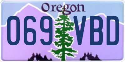 OR license plate 069VBD