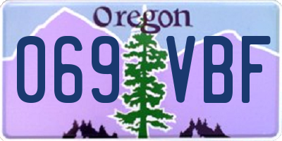 OR license plate 069VBF