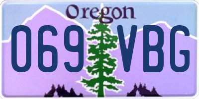 OR license plate 069VBG