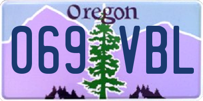 OR license plate 069VBL
