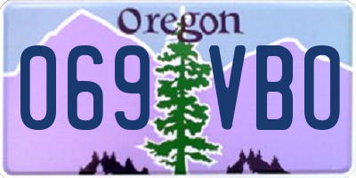 OR license plate 069VBO