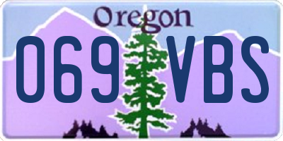 OR license plate 069VBS
