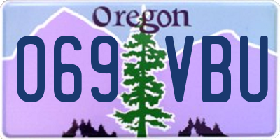 OR license plate 069VBU