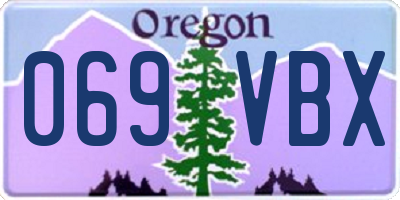 OR license plate 069VBX
