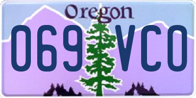 OR license plate 069VCO