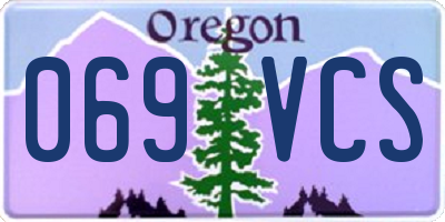 OR license plate 069VCS