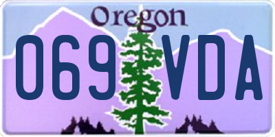 OR license plate 069VDA