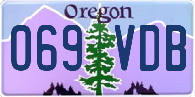 OR license plate 069VDB
