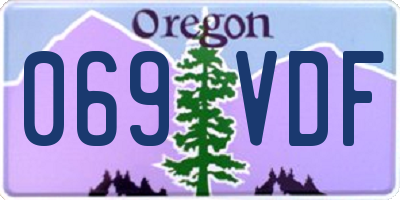 OR license plate 069VDF