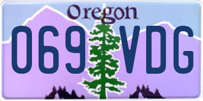 OR license plate 069VDG