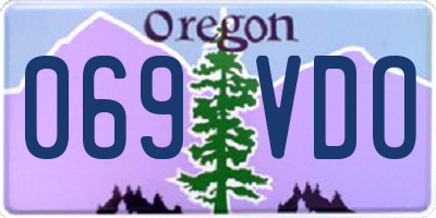 OR license plate 069VDO